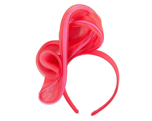 Red/Fuschia Crinoline Bow Fascinator