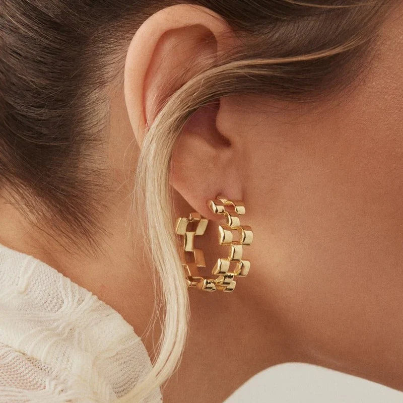 Bling Bar Sia Hoops - Gold