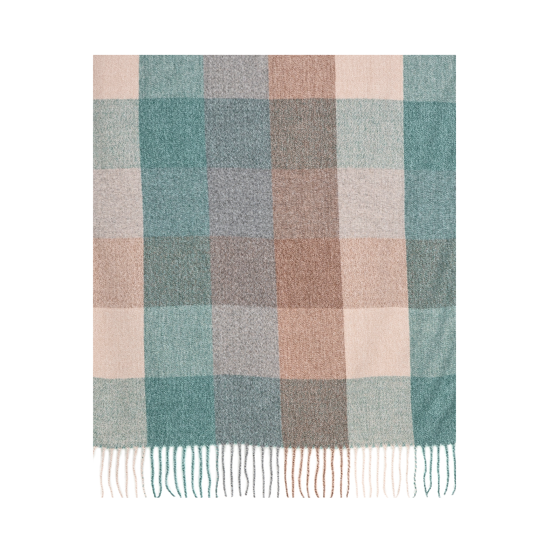 Autumn Checkered Scarf - Green
