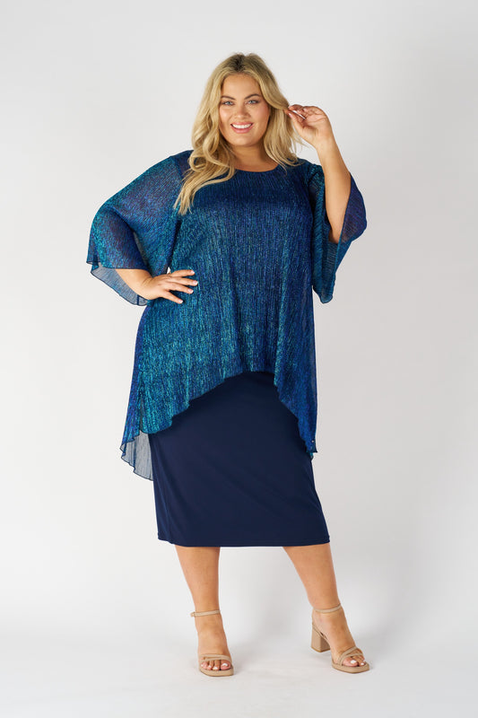 Sparkle Two Piece Dress - Blue