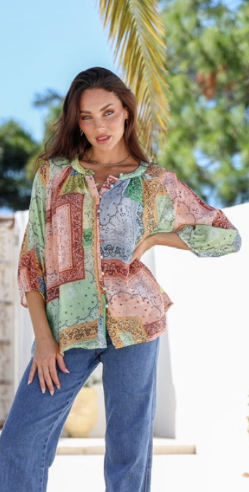 Avani Paisley Top - Multi