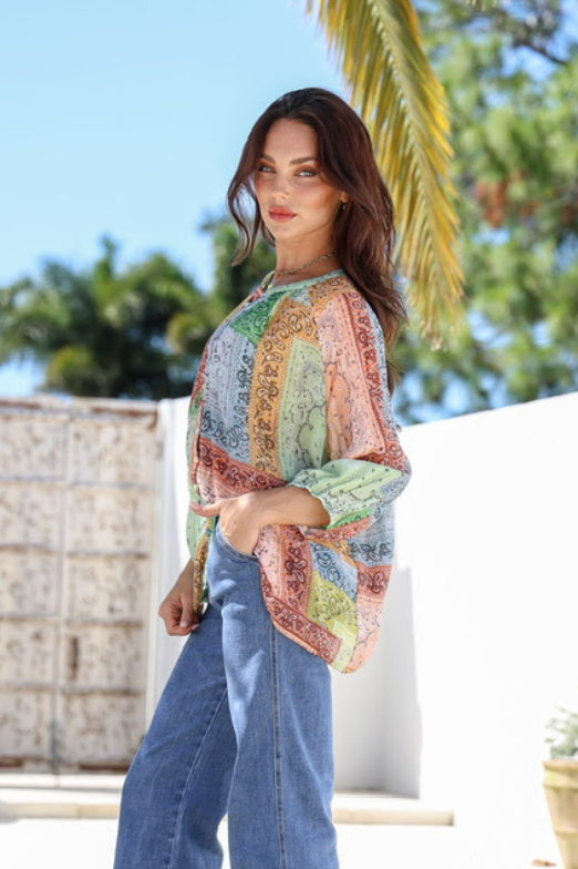 Avani Paisley Top - Multi