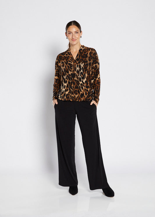 Philosophy Taylor Long Sleeve Relaxed Tunic - Soprano Leopard