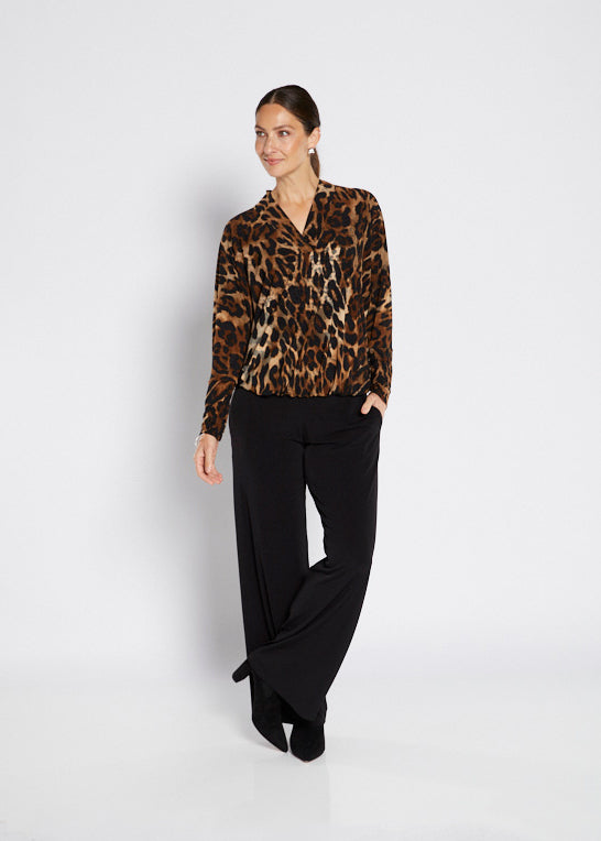 Philosophy Taylor Long Sleeve Relaxed Tunic - Soprano Leopard