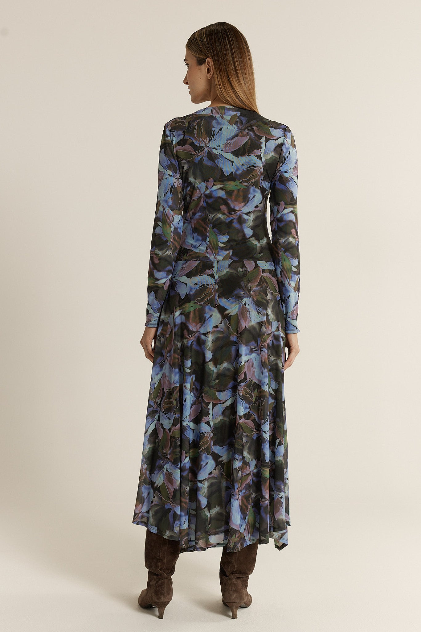 Fate & Becker Alix Mesh Dress - Blue/Chocolate