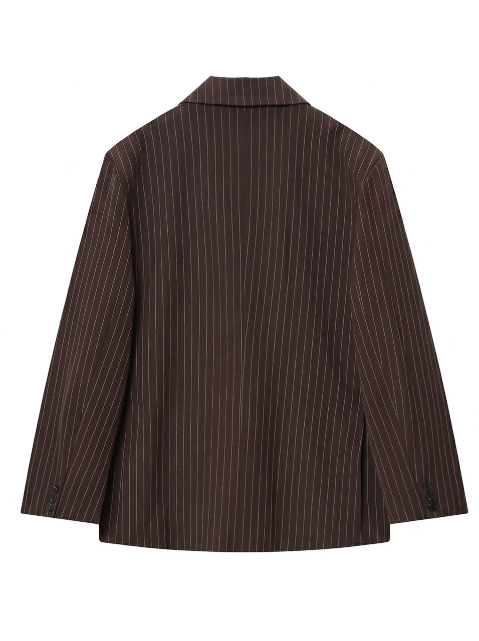 Pinstripe Lined Blazer - Chocolate