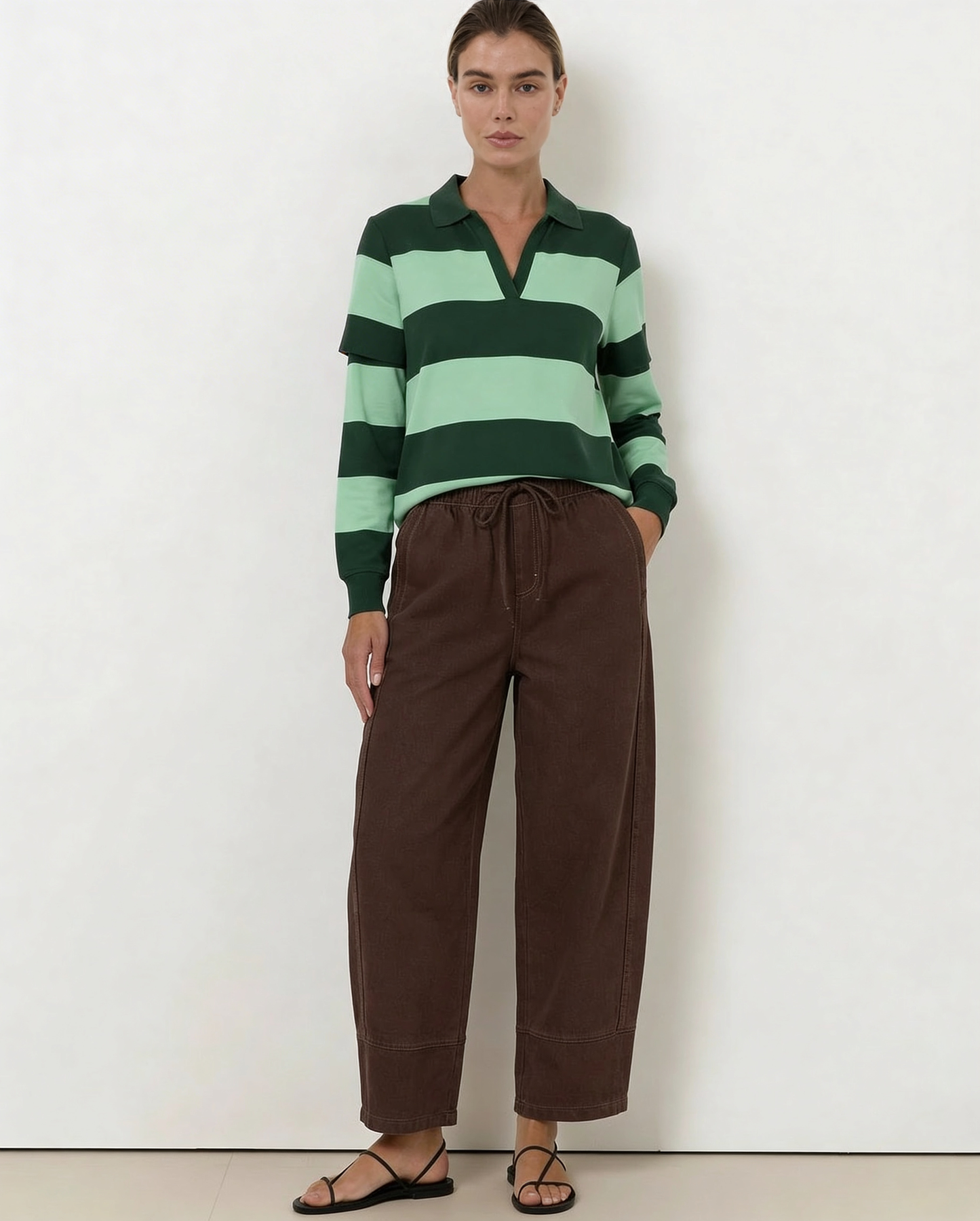 Streamline Barrel Jeans - Espresso Chocolate