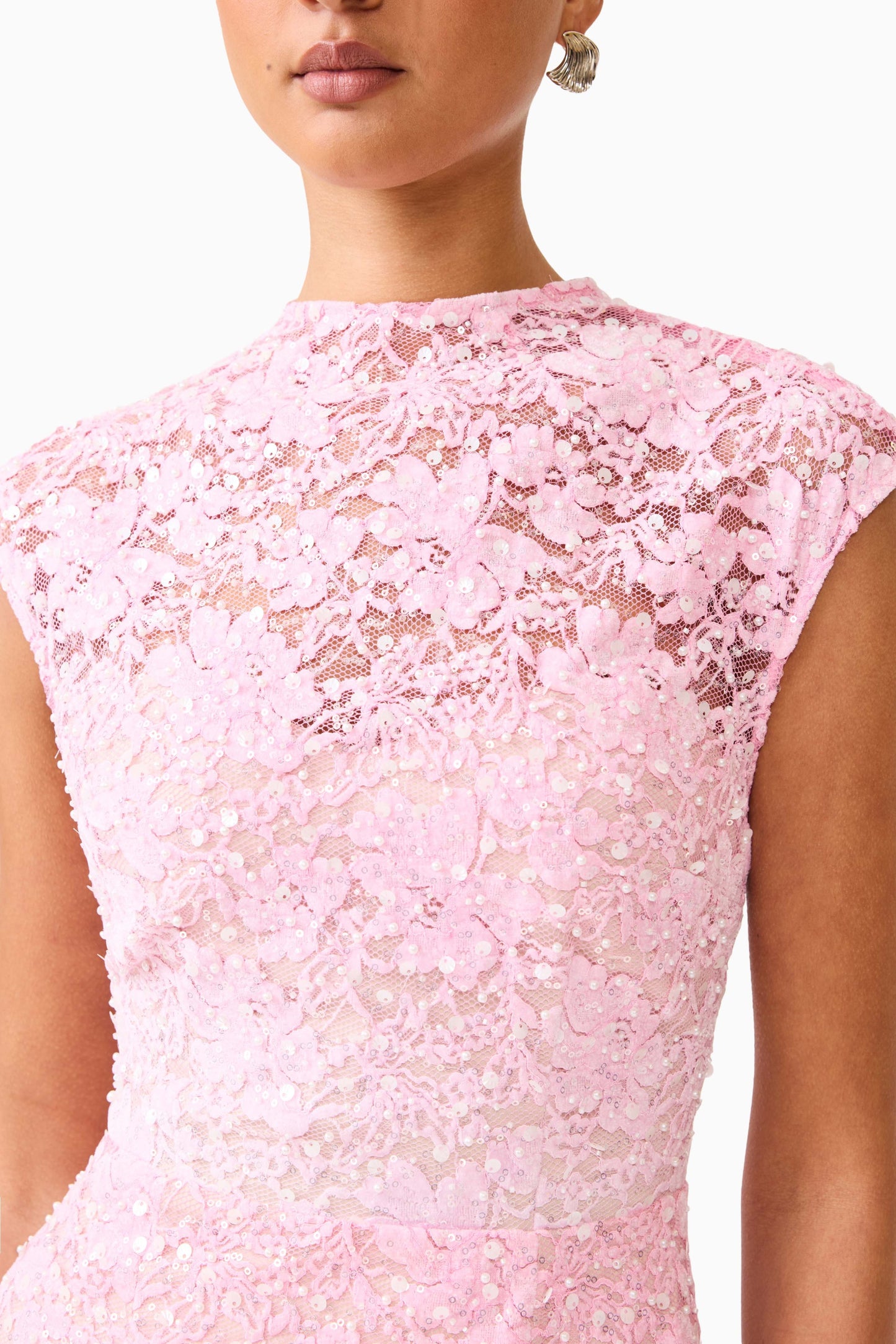 Elliatt Lumira Cap Sleeve Gown - Pink Ombre