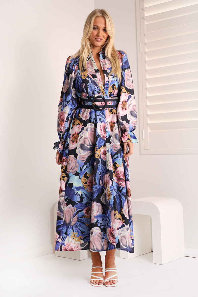Donatella Maxi Dress - Azure