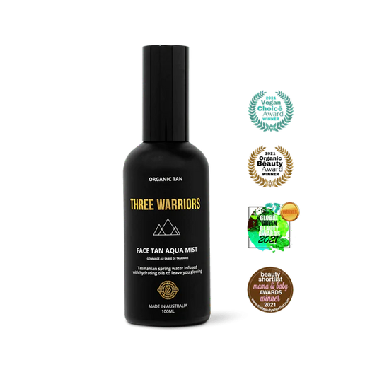 Three Warriors Face Tan Water