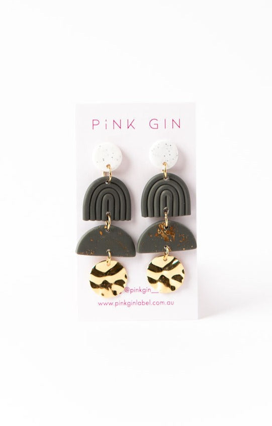 Pink Gin Karla Earrings - Charcoal