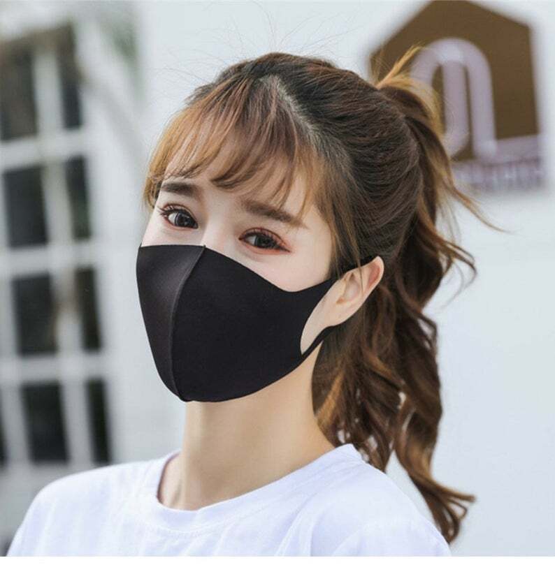 PU Face Mask - Black CLEARANCE