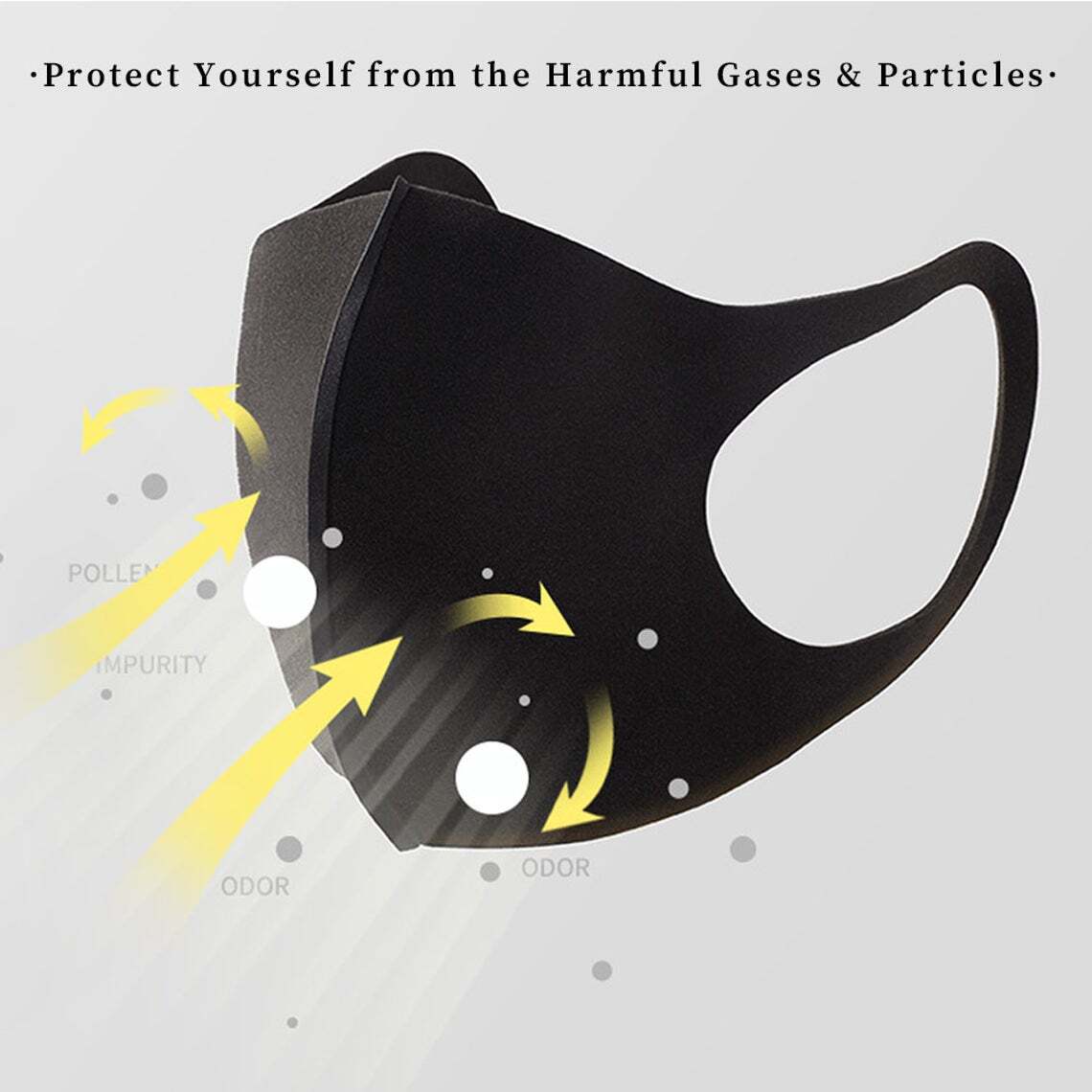 PU Face Mask - Black CLEARANCE