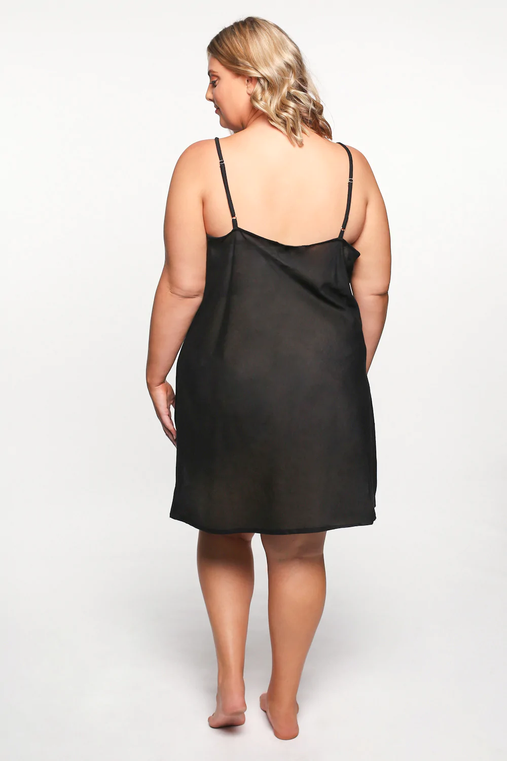 Adrift Cotton Slip - Black