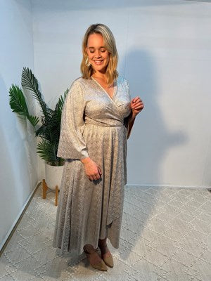 Claudia Shimmer Dress - Champagne