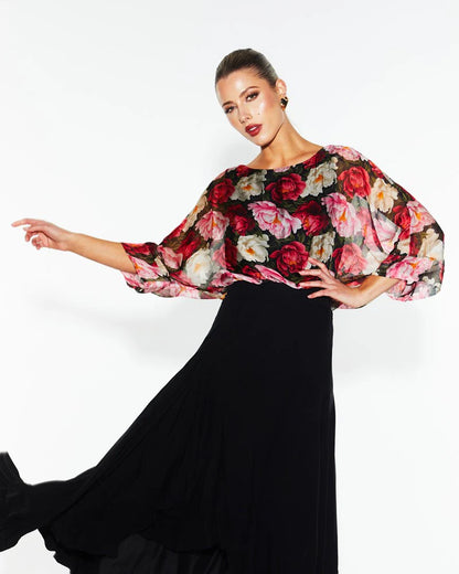 Fate & Becker Sunlight and Shadow Silk Top - Oscar Floral