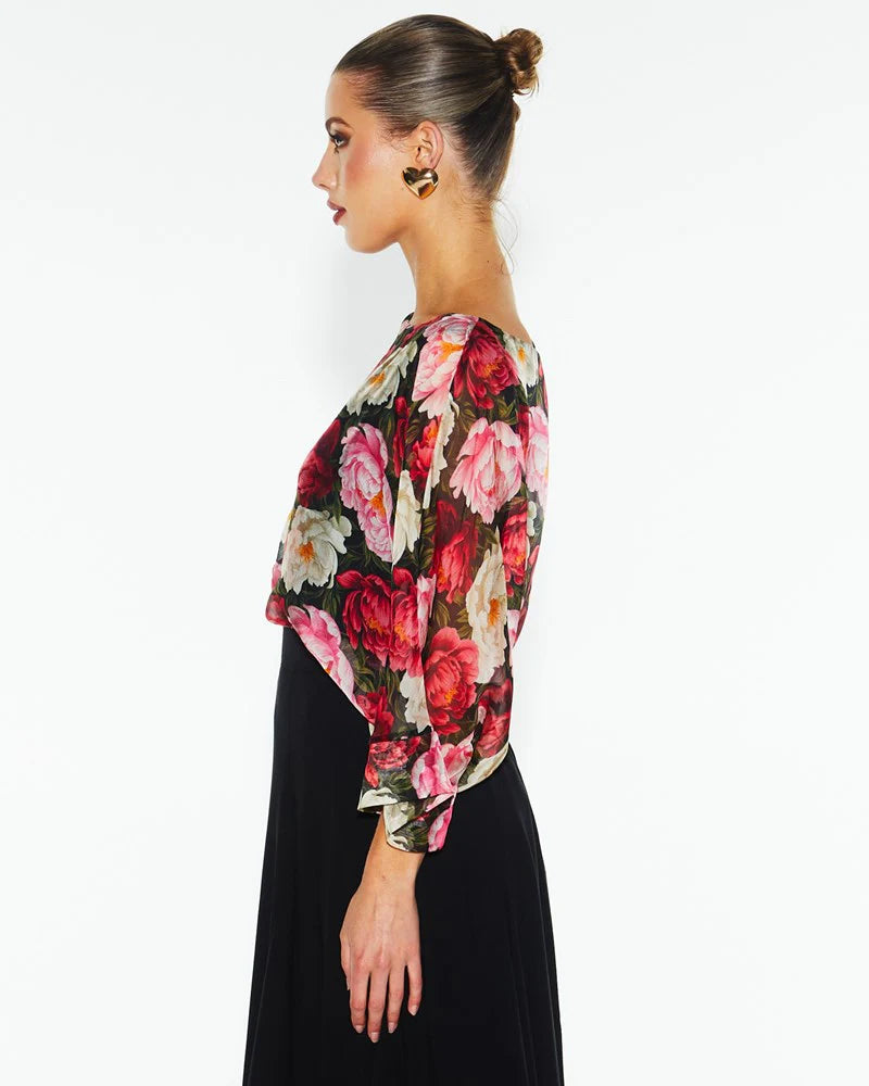 Fate & Becker Sunlight and Shadow Silk Top - Oscar Floral