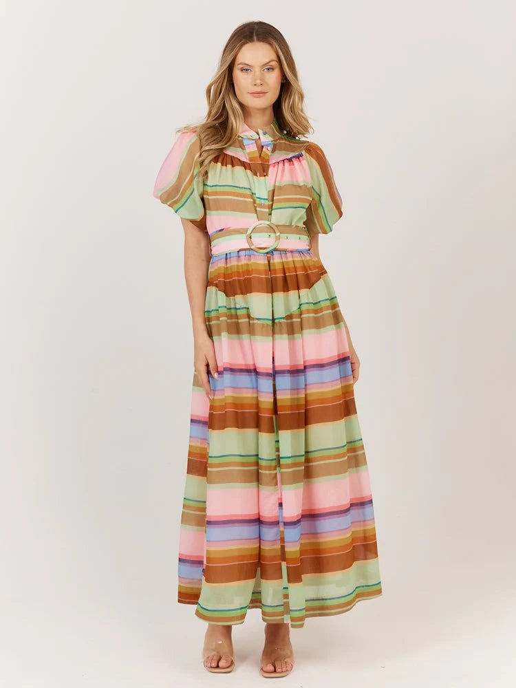 Fate & Becker Siesta Dress - Multi Stripe