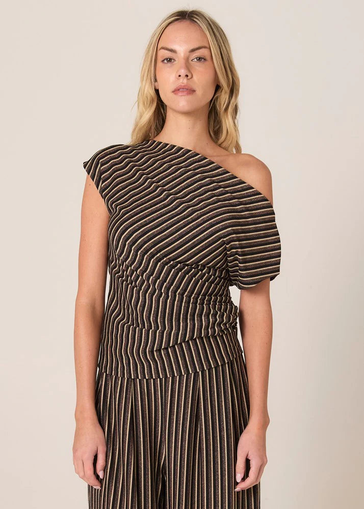Fate & Becker Everlyn Metallic Jersey Top