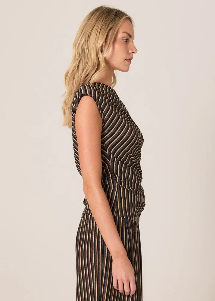 Fate & Becker Everlyn Metallic Jersey Top