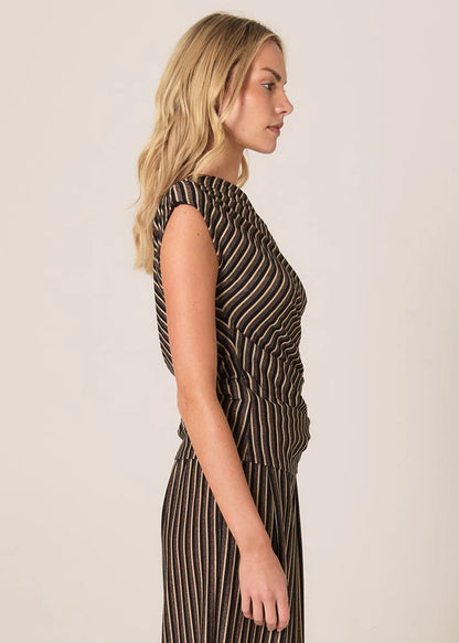 Fate & Becker Everlyn Metallic Jersey Top