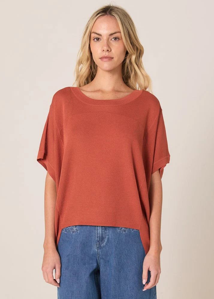 Fate & Becker Esther Knit Top - Dusty Cinnamon