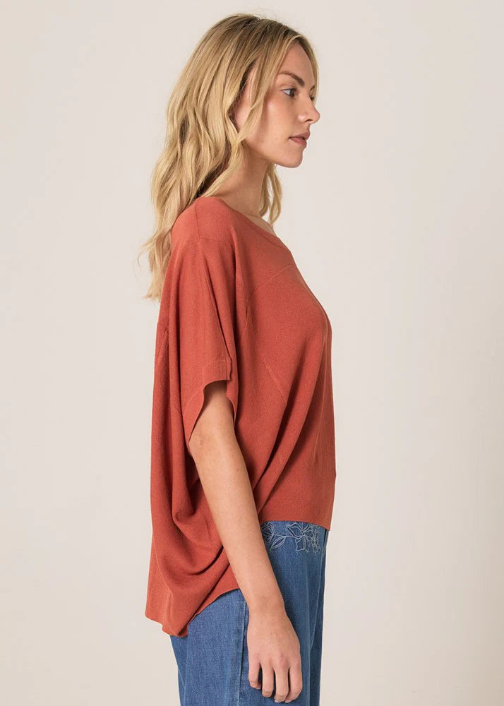 Fate & Becker Esther Knit Top - Dusty Cinnamon