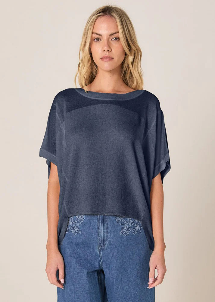 Fate & Becker Esther Knit Top - Navy
