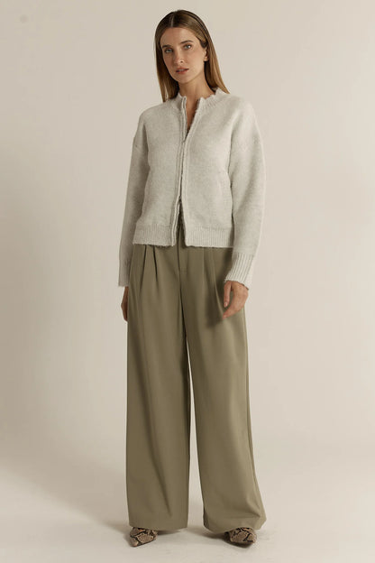 Fate & Becker Lumi Zip Up Jumper - Snow Marle