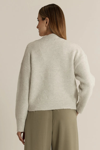 Fate & Becker Lumi Zip Up Jumper - Snow Marle