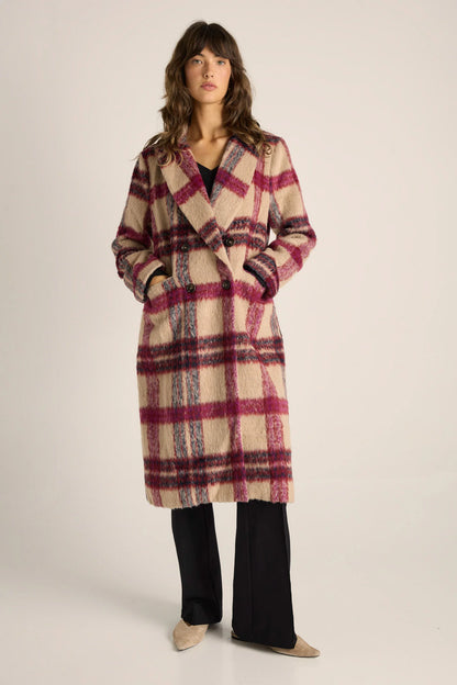Fate & Becker Harlow Check Longline Coat