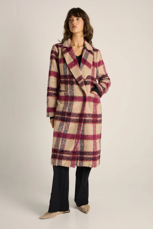 Fate & Becker Harlow Check Longline Coat