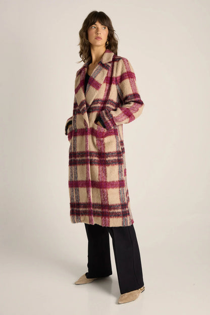 Fate & Becker Harlow Check Longline Coat