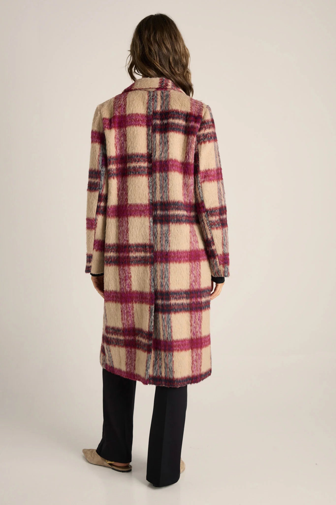 Fate & Becker Harlow Check Longline Coat