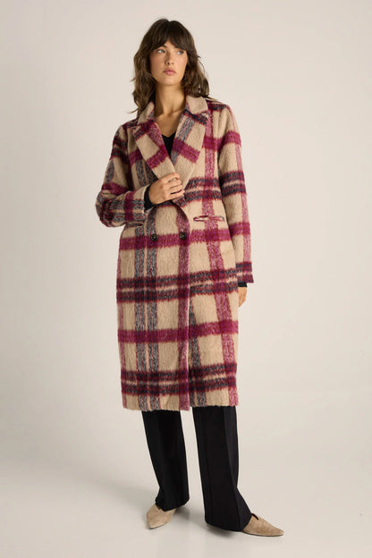 Fate & Becker Harlow Check Longline Coat