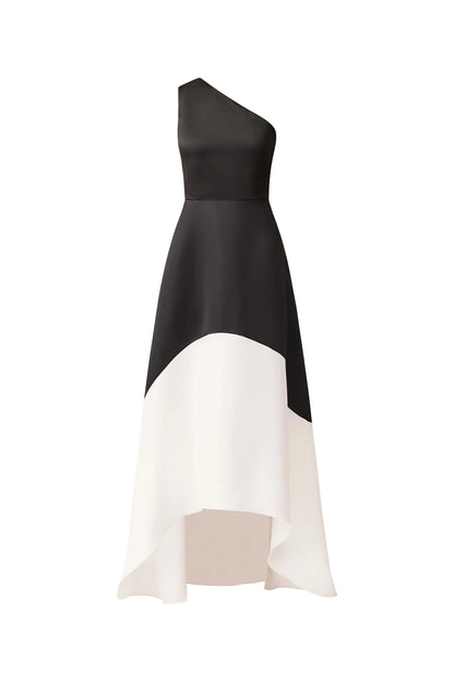 Elliatt Sorrel One Shoulder Gown - Black/White