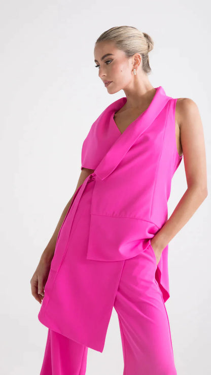 Cazinc The Label Aliza Vest - Hot Pink