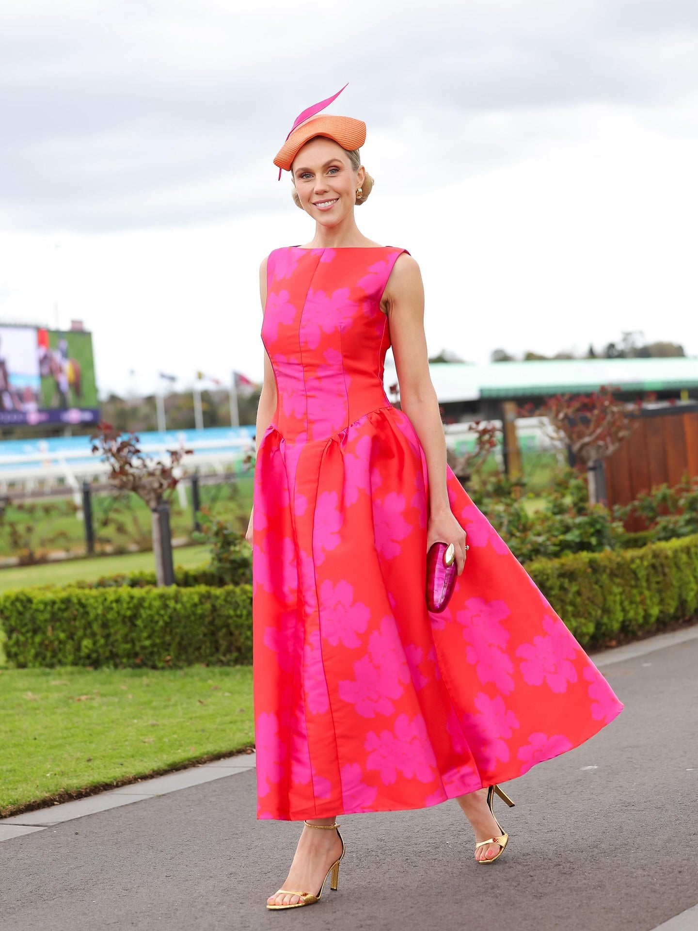 Elliatt Eloise Midi Dress - Red/Pink