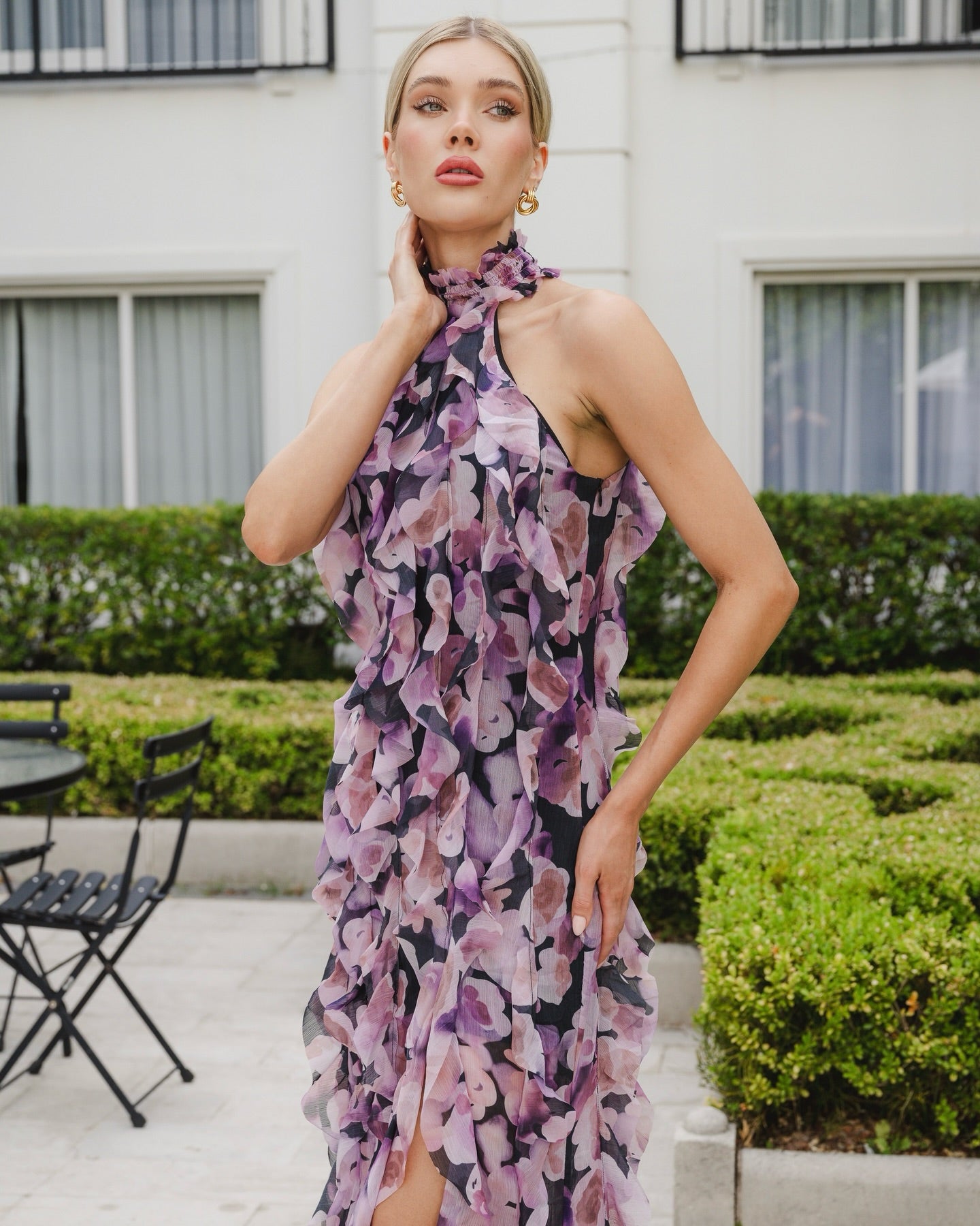 Elliatt Solene Gown - Black/Lilac