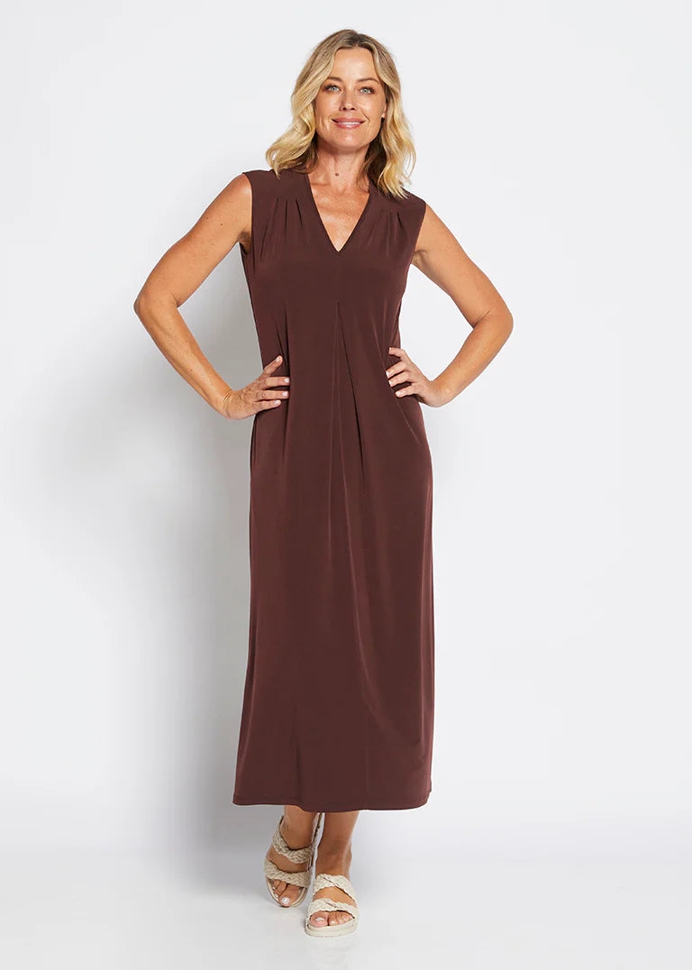 Philosophy Australia Divine V-Neck Maxi Dress - Chocolate