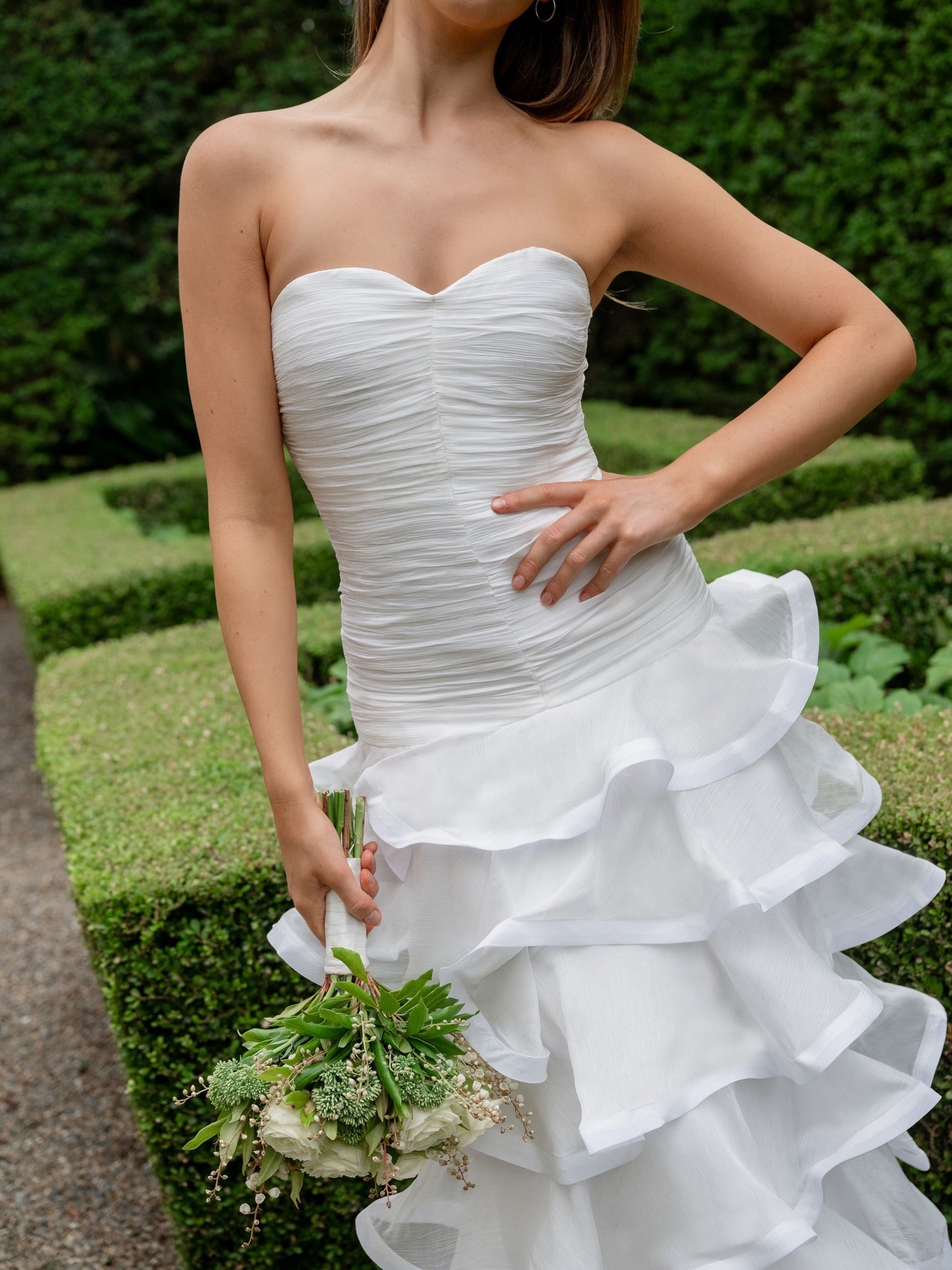 Elliatt Evelin Tiered Gown - White
