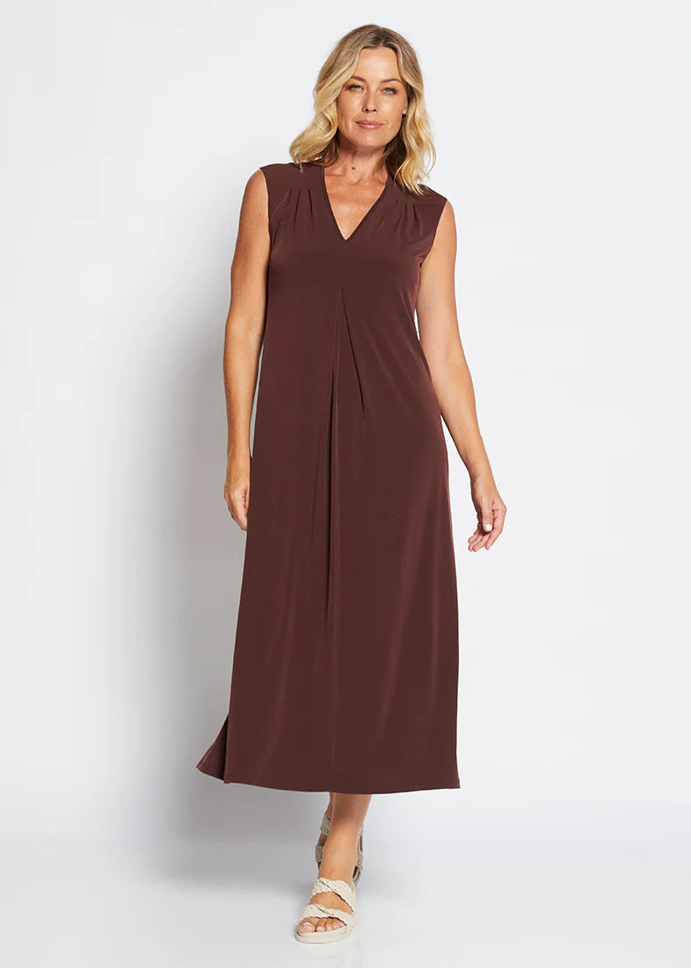 Philosophy Australia Divine V-Neck Maxi Dress - Chocolate