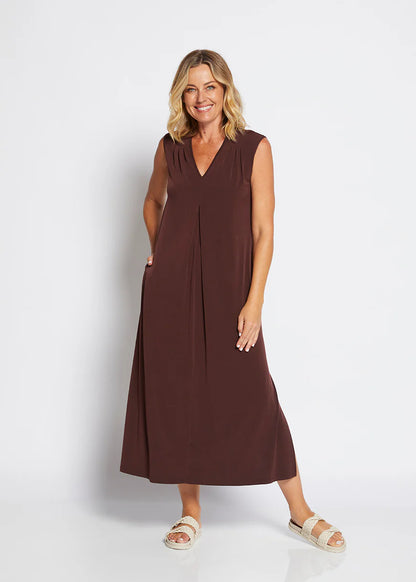 Philosophy Australia Divine V-Neck Maxi Dress - Chocolate