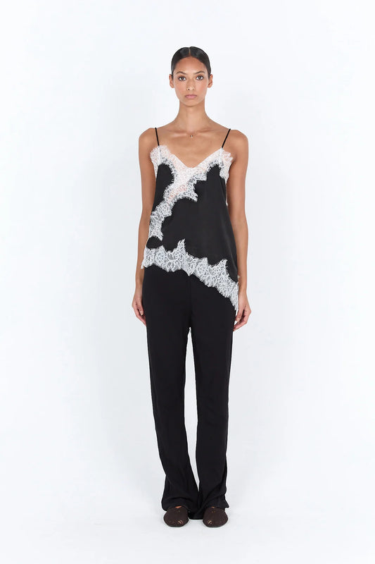 Mariah Lace Cami - Black/White
