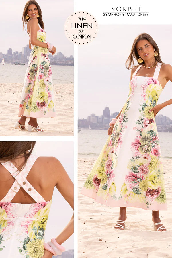 Sorbet Symphony Maxi Dress