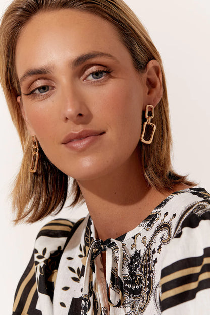 Adorne Cut Out Geo Shapes Earrings