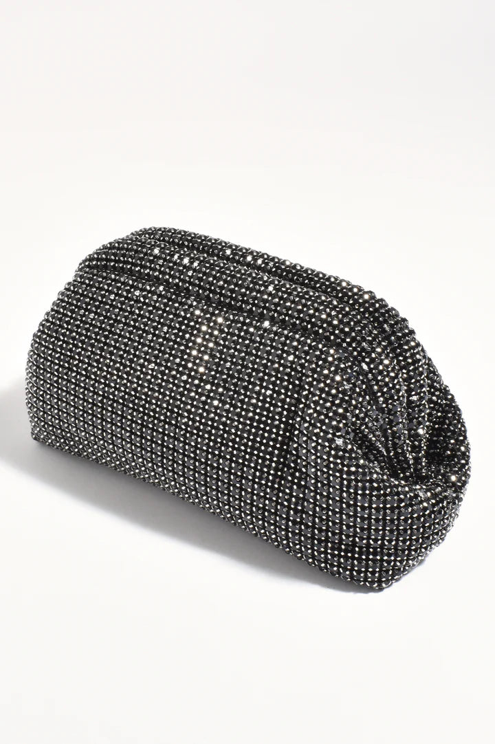 Missy Rhinestone Mini Purse Clutch - Black