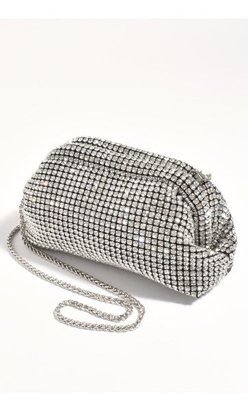 Missy Rhinestone Mini Purse Clutch - Crystal