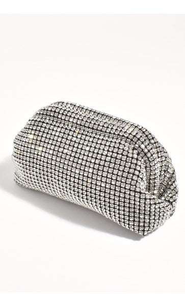 Missy Rhinestone Mini Purse Clutch - Crystal