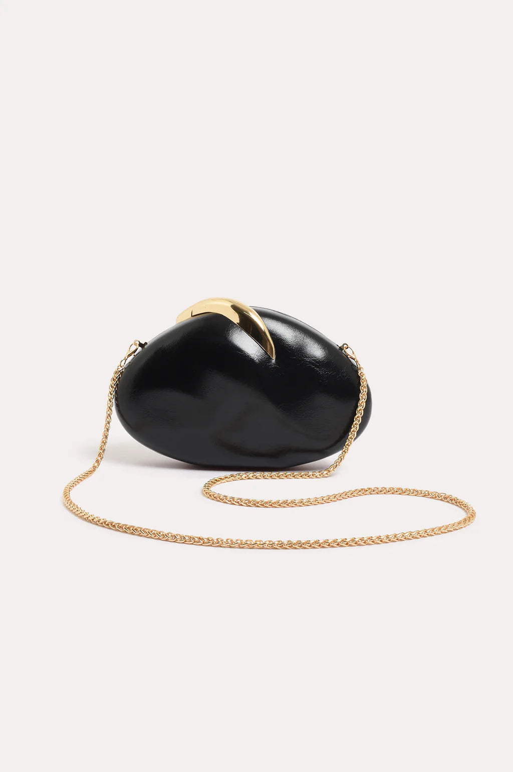 Crista Metal Clasp Event Clutch - Black